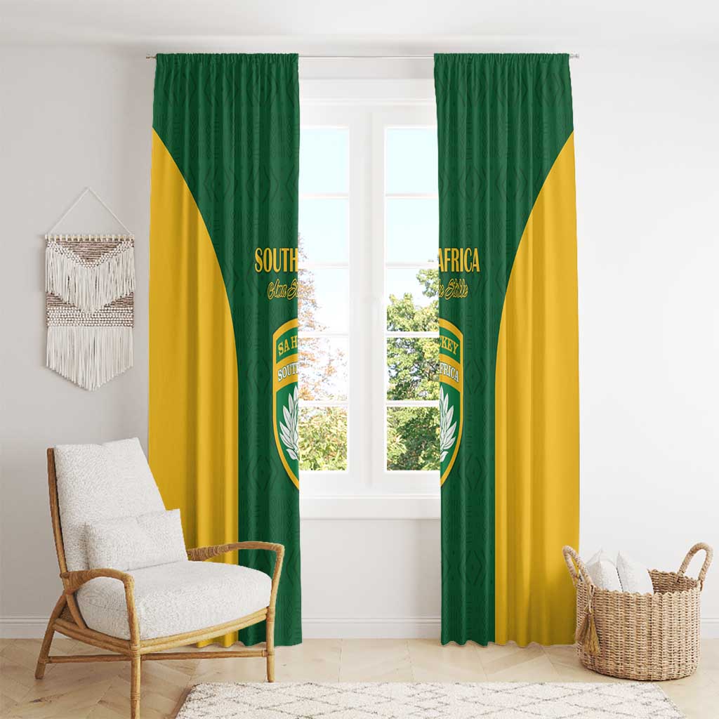 South Africa Hockey Window Curtain Go Ama Stokke Stokke Go - Wonder Print Shop