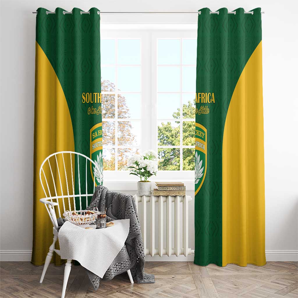 South Africa Hockey Window Curtain Go Ama Stokke Stokke Go - Wonder Print Shop