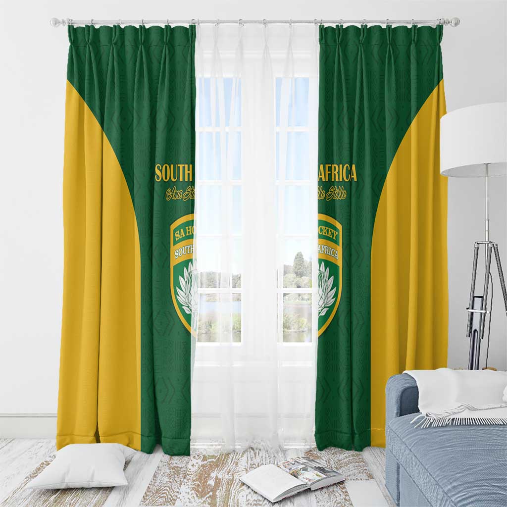 South Africa Hockey Window Curtain Go Ama Stokke Stokke Go - Wonder Print Shop