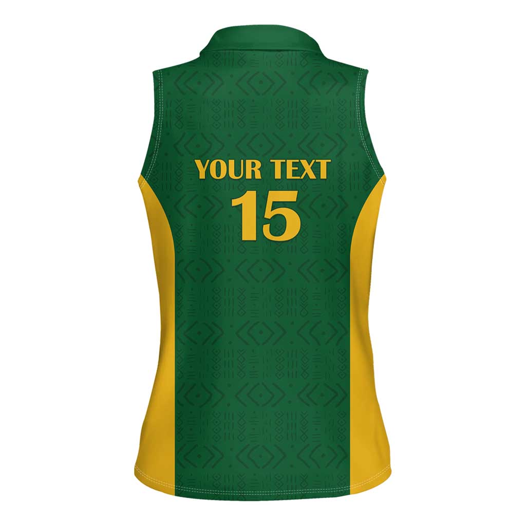South Africa Hockey Custom Women Sleeveless Polo Shirt Go Ama Stokke Stokke Go - Wonder Print Shop