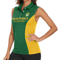 South Africa Hockey Custom Women Sleeveless Polo Shirt Go Ama Stokke Stokke Go - Wonder Print Shop