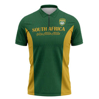 South Africa Hockey Custom Zipper Polo Shirt Go Ama Stokke Stokke Go - Wonder Print Shop