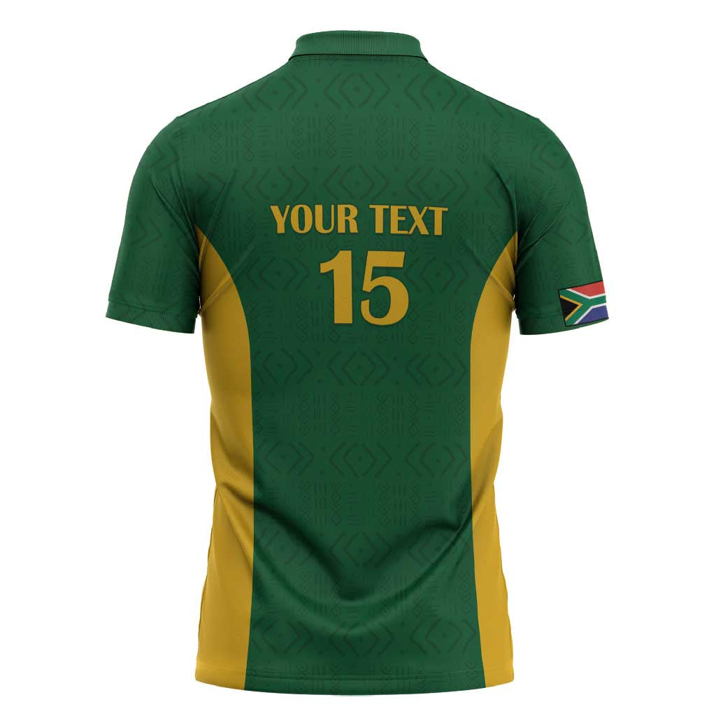 South Africa Hockey Custom Zipper Polo Shirt Go Ama Stokke Stokke Go - Wonder Print Shop