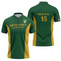 South Africa Hockey Custom Zipper Polo Shirt Go Ama Stokke Stokke Go - Wonder Print Shop