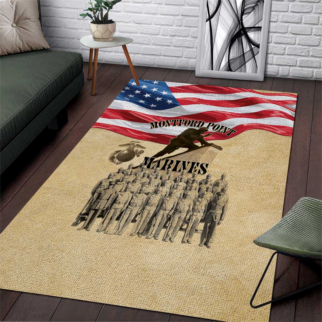 Montford Point Marines 1942-1949 Area Rug The First Black Marines - Wonder Print Shop