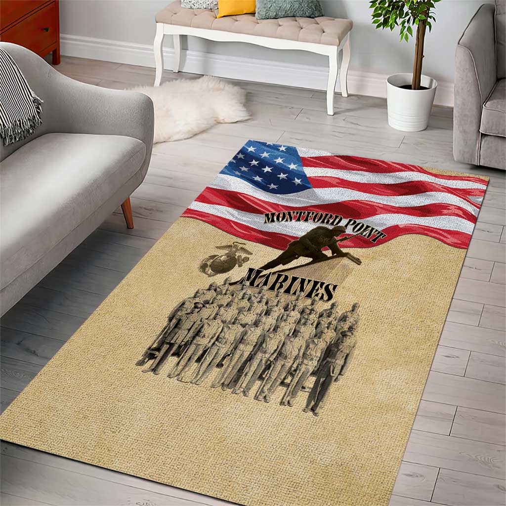 Montford Point Marines 1942-1949 Area Rug The First Black Marines - Wonder Print Shop