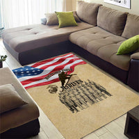 Montford Point Marines 1942-1949 Area Rug The First Black Marines - Wonder Print Shop