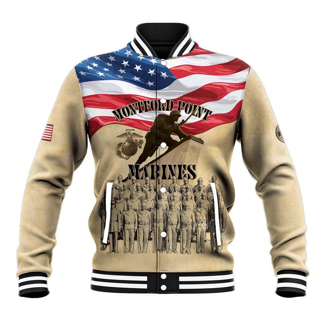 Montford Point Marines 1942-1949 Baseball Jacket The First Black Marines - Wonder Print Shop