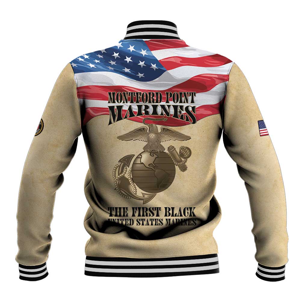 Montford Point Marines 1942-1949 Baseball Jacket The First Black Marines - Wonder Print Shop