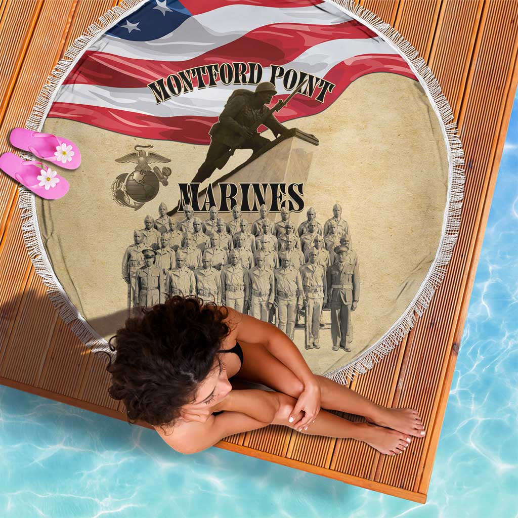 Montford Point Marines 1942-1949 Beach Blanket The First Black Marines - Wonder Print Shop