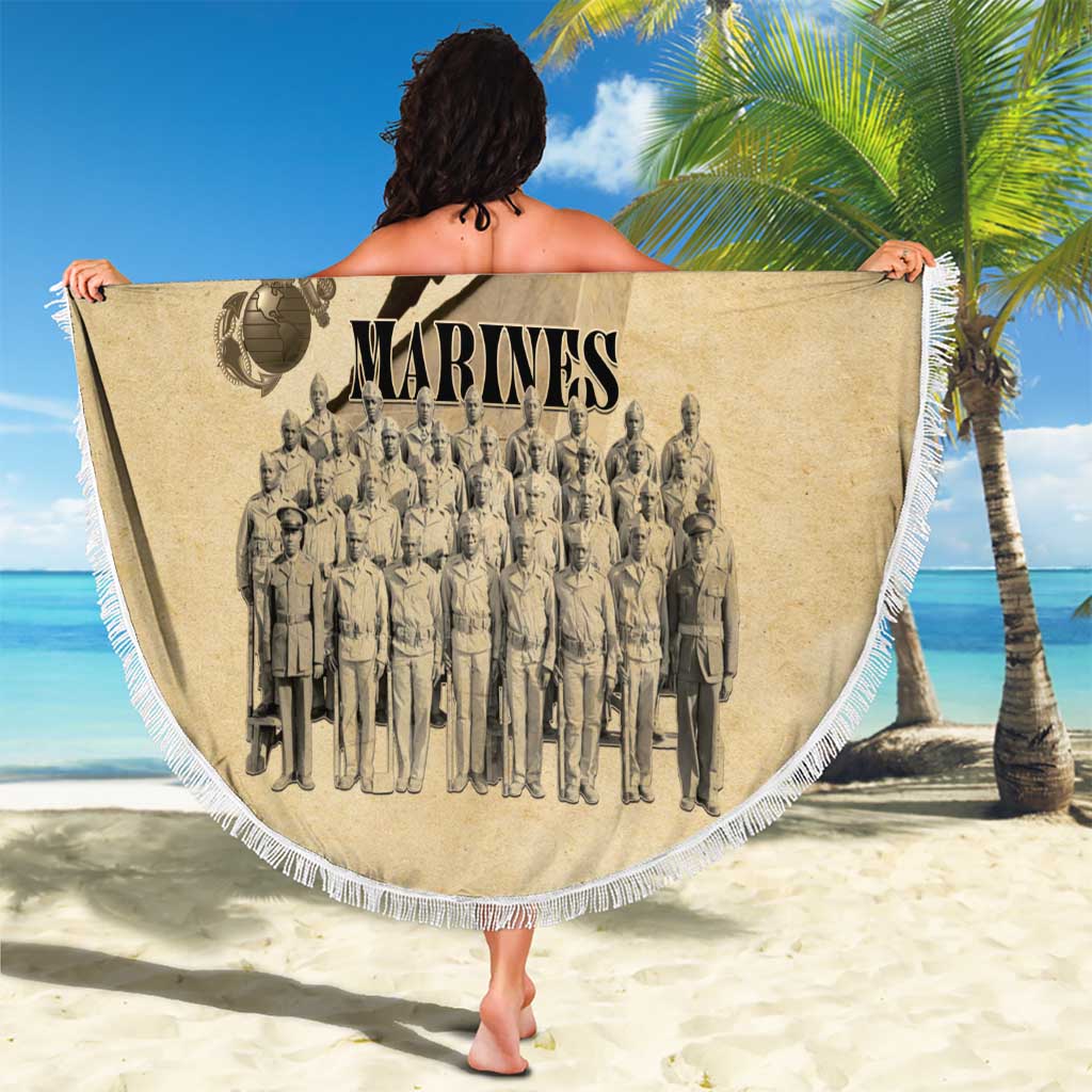 Montford Point Marines 1942-1949 Beach Blanket The First Black Marines - Wonder Print Shop