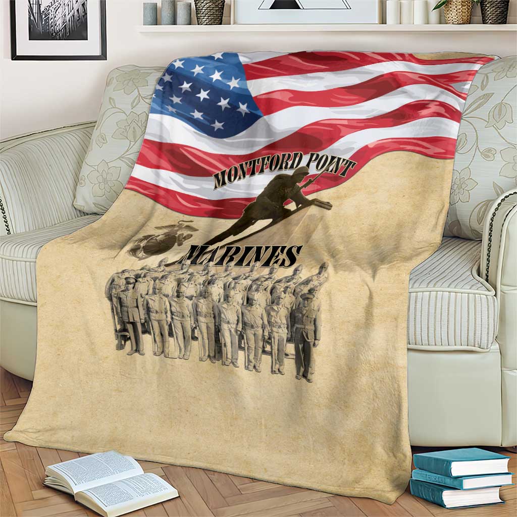 Montford Point Marines 1942-1949 Blanket The First Black Marines - Wonder Print Shop