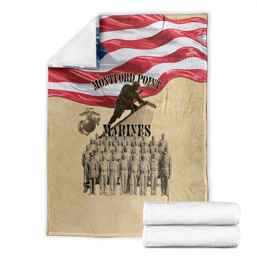 Montford Point Marines 1942-1949 Blanket The First Black Marines - Wonder Print Shop