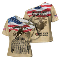 Montford Point Marines 1942-1949 Cross Shoulder Shirt The First Black Marines - Wonder Print Shop