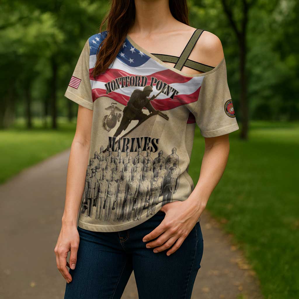 Montford Point Marines 1942-1949 Cross Shoulder Shirt The First Black Marines - Wonder Print Shop