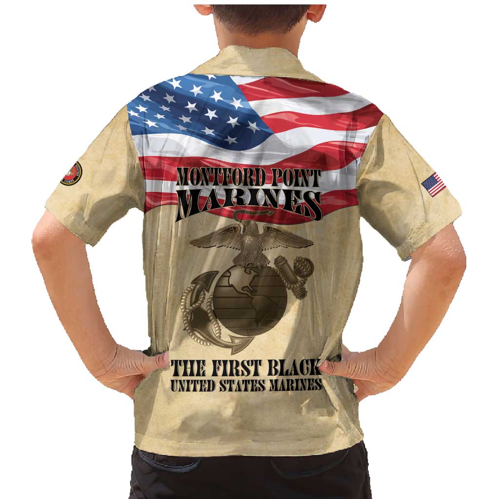 Montford Point Marines 1942-1949 Family Matching Mermaid Dress and Hawaiian Shirt The First Black Marines - Wonder Print Shop