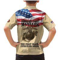 Montford Point Marines 1942-1949 Family Matching Mermaid Dress and Hawaiian Shirt The First Black Marines - Wonder Print Shop