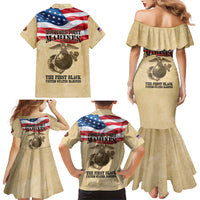 Montford Point Marines 1942-1949 Family Matching Mermaid Dress and Hawaiian Shirt The First Black Marines - Wonder Print Shop