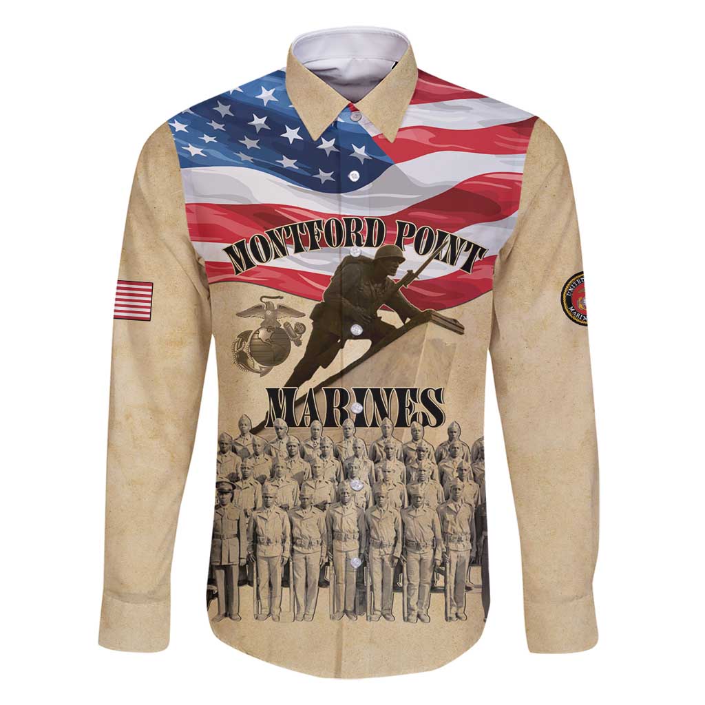 Montford Point Marines 1942-1949 Family Matching Mermaid Dress and Hawaiian Shirt The First Black Marines - Wonder Print Shop