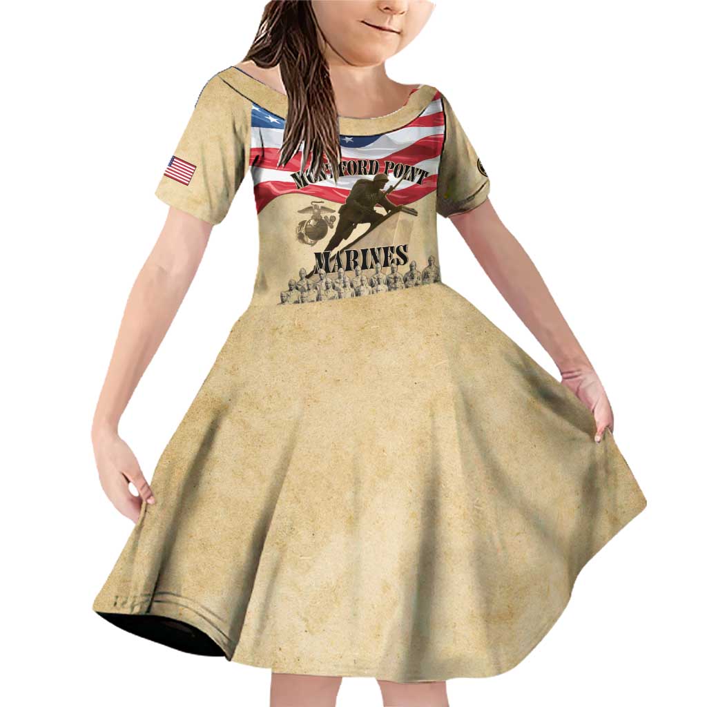 Montford Point Marines 1942-1949 Family Matching Off Shoulder Short Dress and Hawaiian Shirt The First Black Marines - Wonder Print Shop