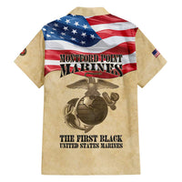 Montford Point Marines 1942-1949 Family Matching Off Shoulder Short Dress and Hawaiian Shirt The First Black Marines - Wonder Print Shop