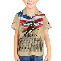 Montford Point Marines 1942-1949 Family Matching Short Sleeve Bodycon Dress and Hawaiian Shirt The First Black Marines - Wonder Print Shop