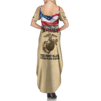 Montford Point Marines 1942-1949 Family Matching Summer Maxi Dress and Hawaiian Shirt The First Black Marines - Wonder Print Shop