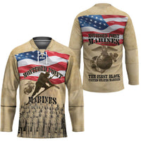 Montford Point Marines 1942-1949 Hockey Jersey The First Black Marines - Wonder Print Shop