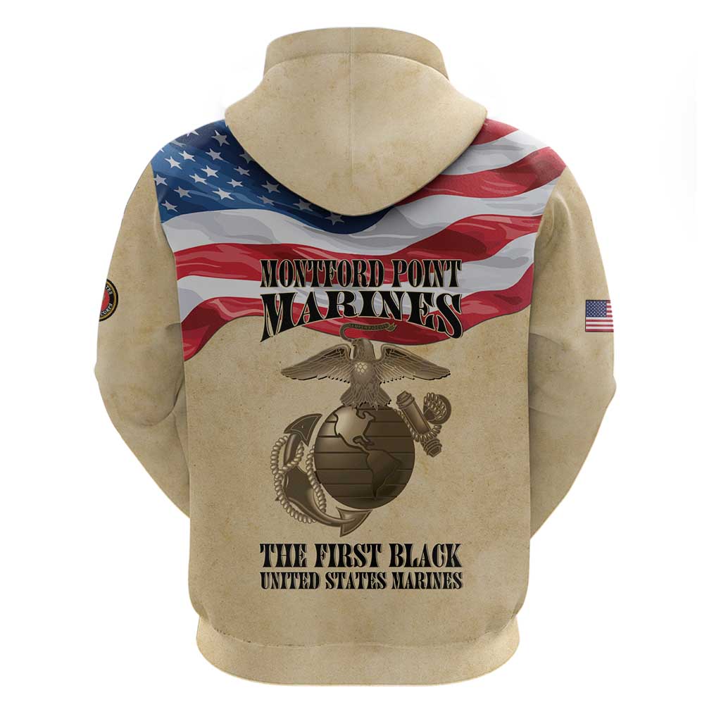 Montford Point Marines 1942-1949 Hoodie The First Black Marines - Wonder Print Shop