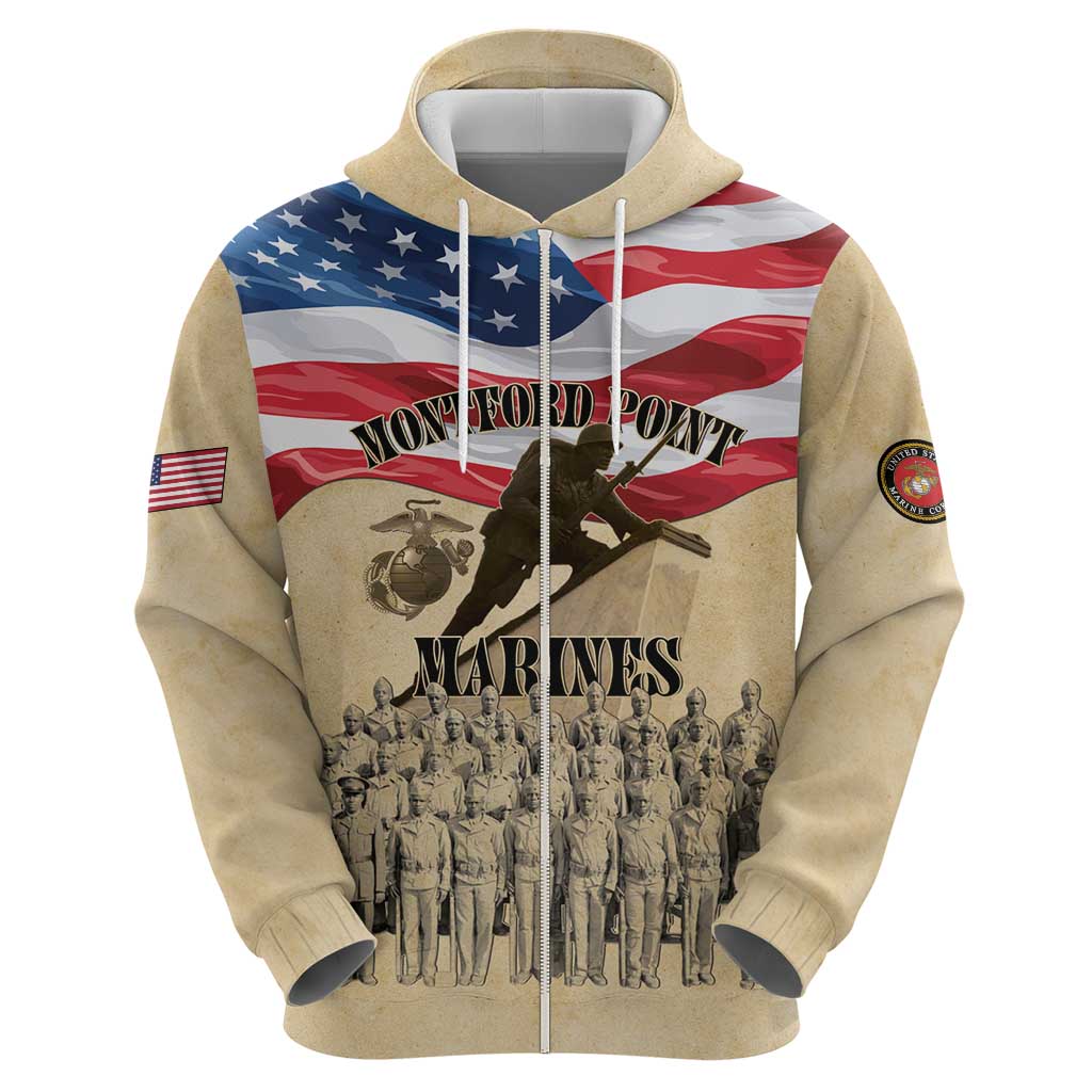 Montford Point Marines 1942-1949 Hoodie The First Black Marines - Wonder Print Shop