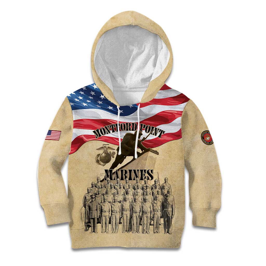 Montford Point Marines 1942-1949 Kid Hoodie The First Black Marines - Wonder Print Shop