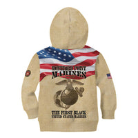 Montford Point Marines 1942-1949 Kid Hoodie The First Black Marines - Wonder Print Shop