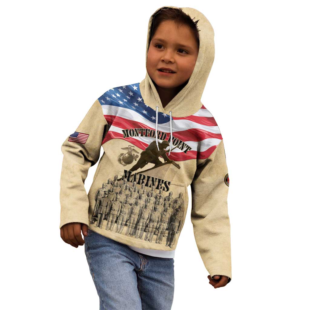 Montford Point Marines 1942-1949 Kid Hoodie The First Black Marines - Wonder Print Shop
