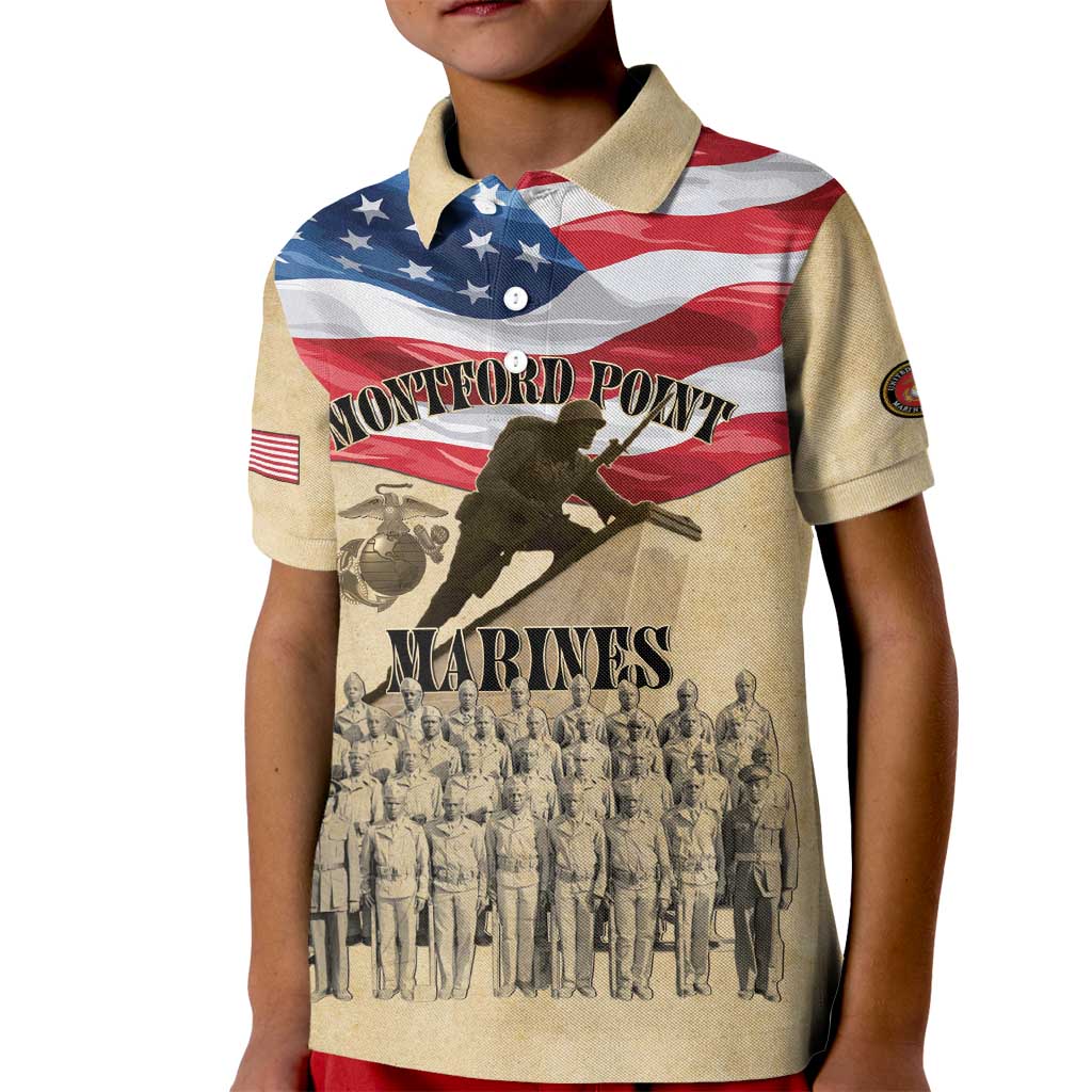 Montford Point Marines 1942-1949 Kid Polo Shirt The First Black Marines - Wonder Print Shop