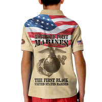 Montford Point Marines 1942-1949 Kid Polo Shirt The First Black Marines - Wonder Print Shop
