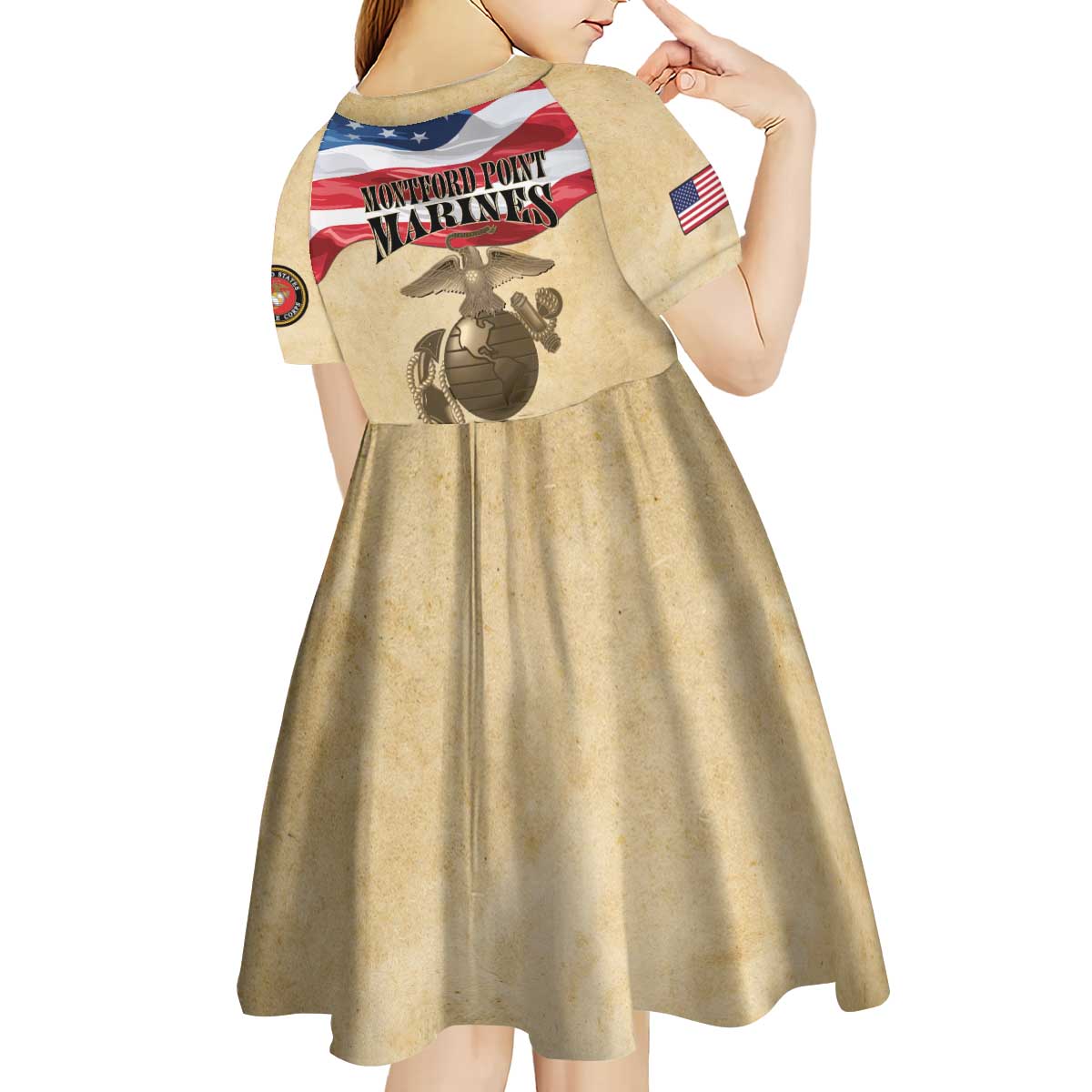 Montford Point Marines 1942-1949 Kid Short Sleeve Dress The First Black Marines - Wonder Print Shop