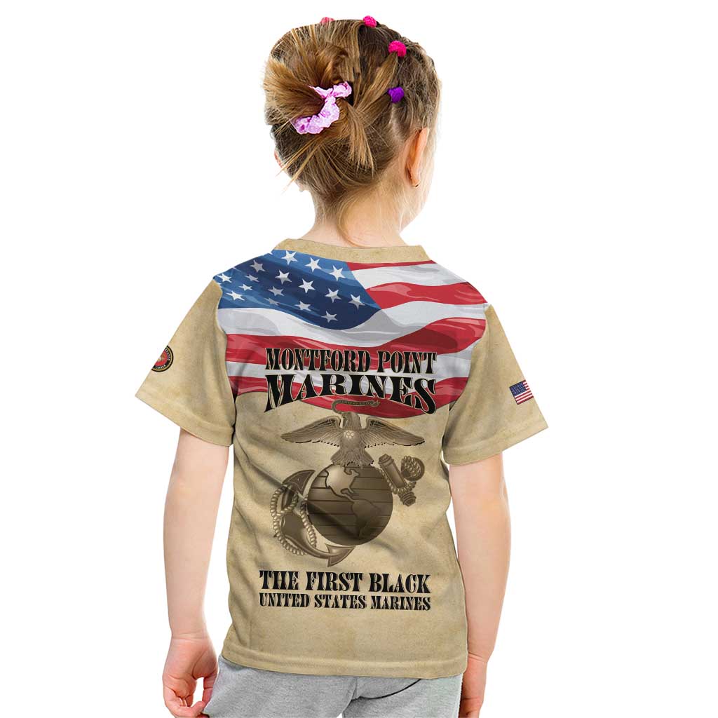 Montford Point Marines 1942-1949 Kid T Shirt The First Black Marines - Wonder Print Shop