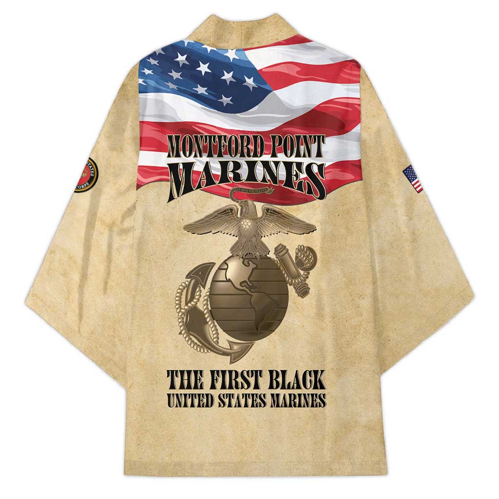Montford Point Marines 1942-1949 Kimono The First Black Marines - Wonder Print Shop
