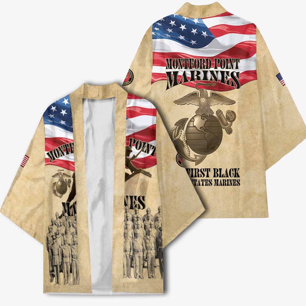 Montford Point Marines 1942-1949 Kimono The First Black Marines - Wonder Print Shop