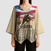 Montford Point Marines 1942-1949 Kimono Sleeve Blouse The First Black Marines - Wonder Print Shop