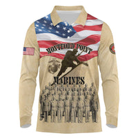 Montford Point Marines 1942-1949 Long Sleeve Polo Shirt The First Black Marines - Wonder Print Shop