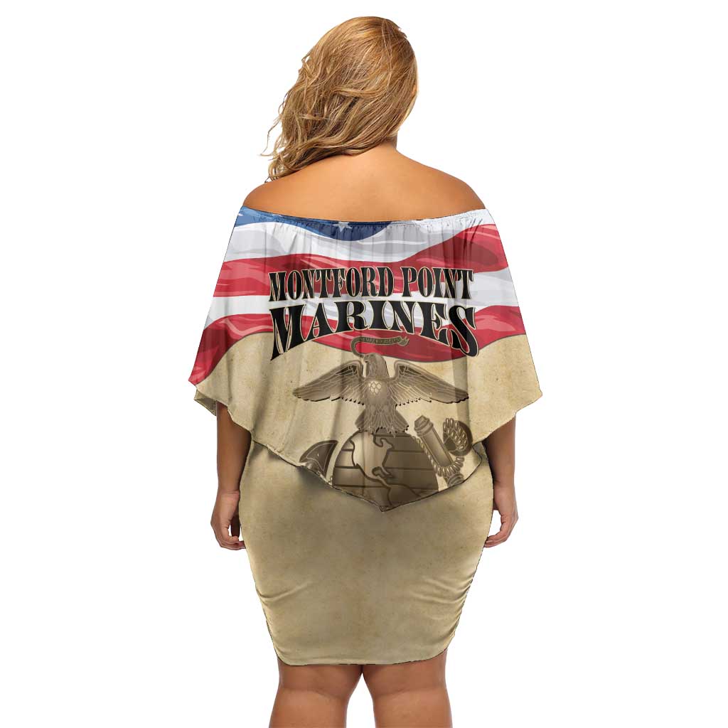Montford Point Marines 1942-1949 Off Shoulder Short Dress The First Black Marines - Wonder Print Shop