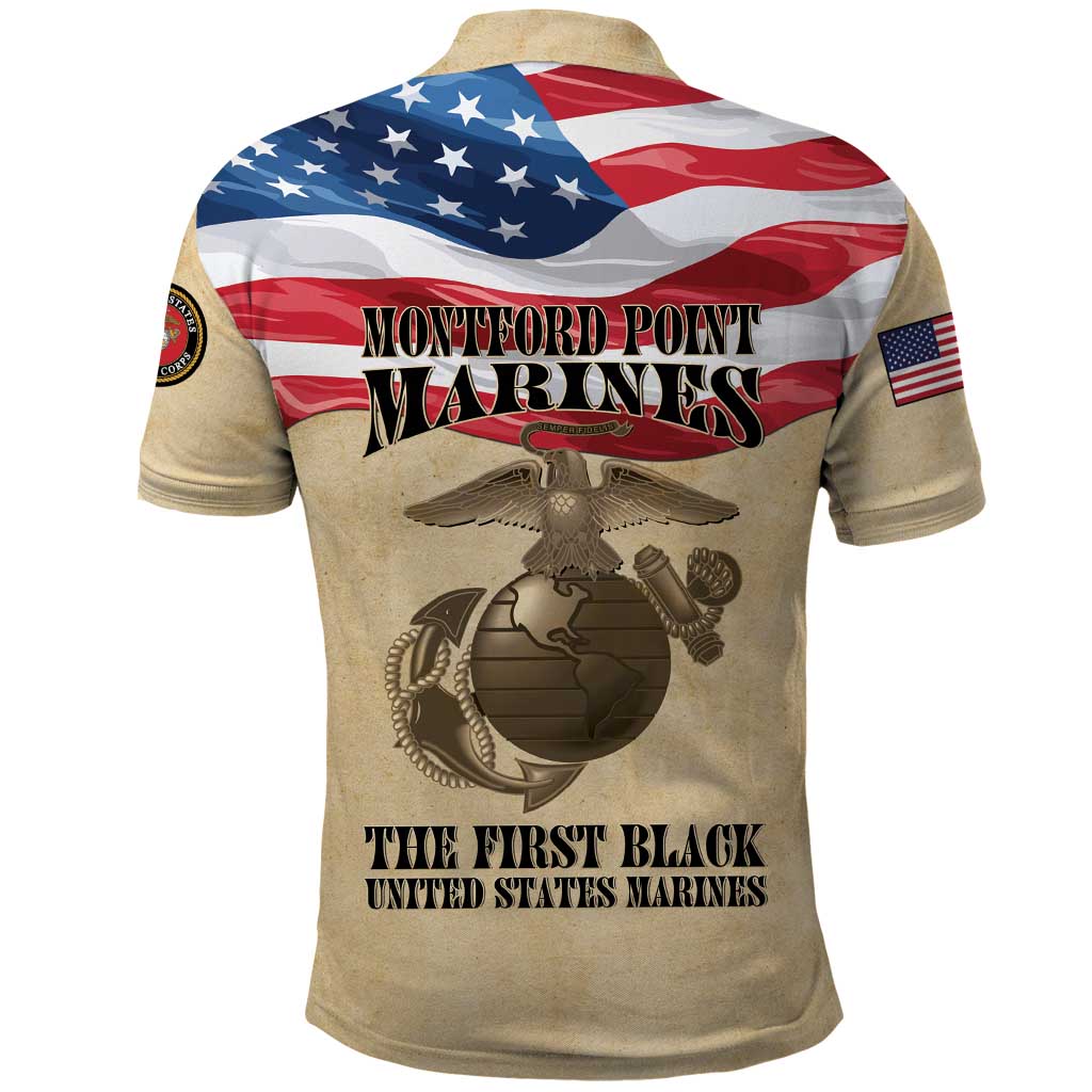 Montford Point Marines 1942-1949 Polo Shirt The First Black Marines - Wonder Print Shop