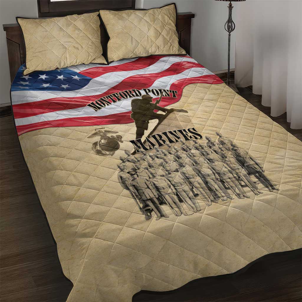 Montford Point Marines 1942-1949 Quilt Bed Set The First Black Marines - Wonder Print Shop