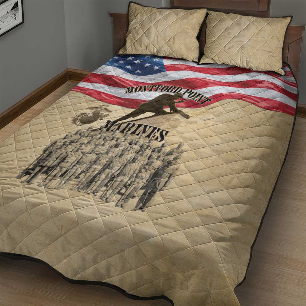 Montford Point Marines 1942-1949 Quilt Bed Set The First Black Marines - Wonder Print Shop