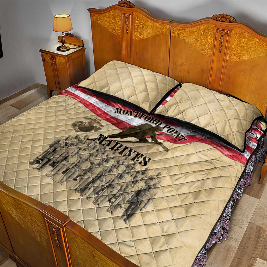 Montford Point Marines 1942-1949 Quilt Bed Set The First Black Marines - Wonder Print Shop