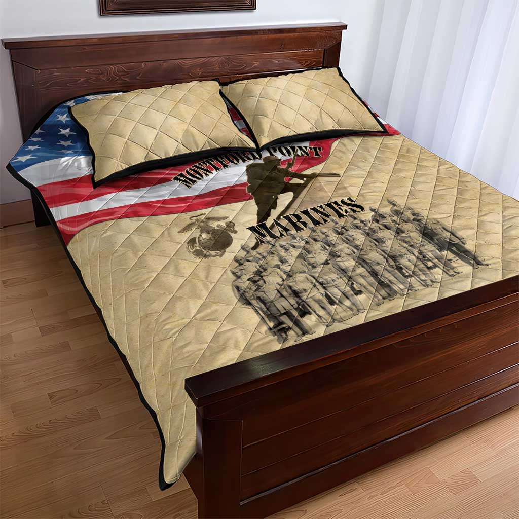 Montford Point Marines 1942-1949 Quilt Bed Set The First Black Marines - Wonder Print Shop