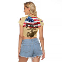 Montford Point Marines 1942-1949 Raglan Cropped T Shirt The First Black Marines - Wonder Print Shop