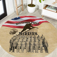 Montford Point Marines 1942-1949 Round Carpet The First Black Marines - Wonder Print Shop