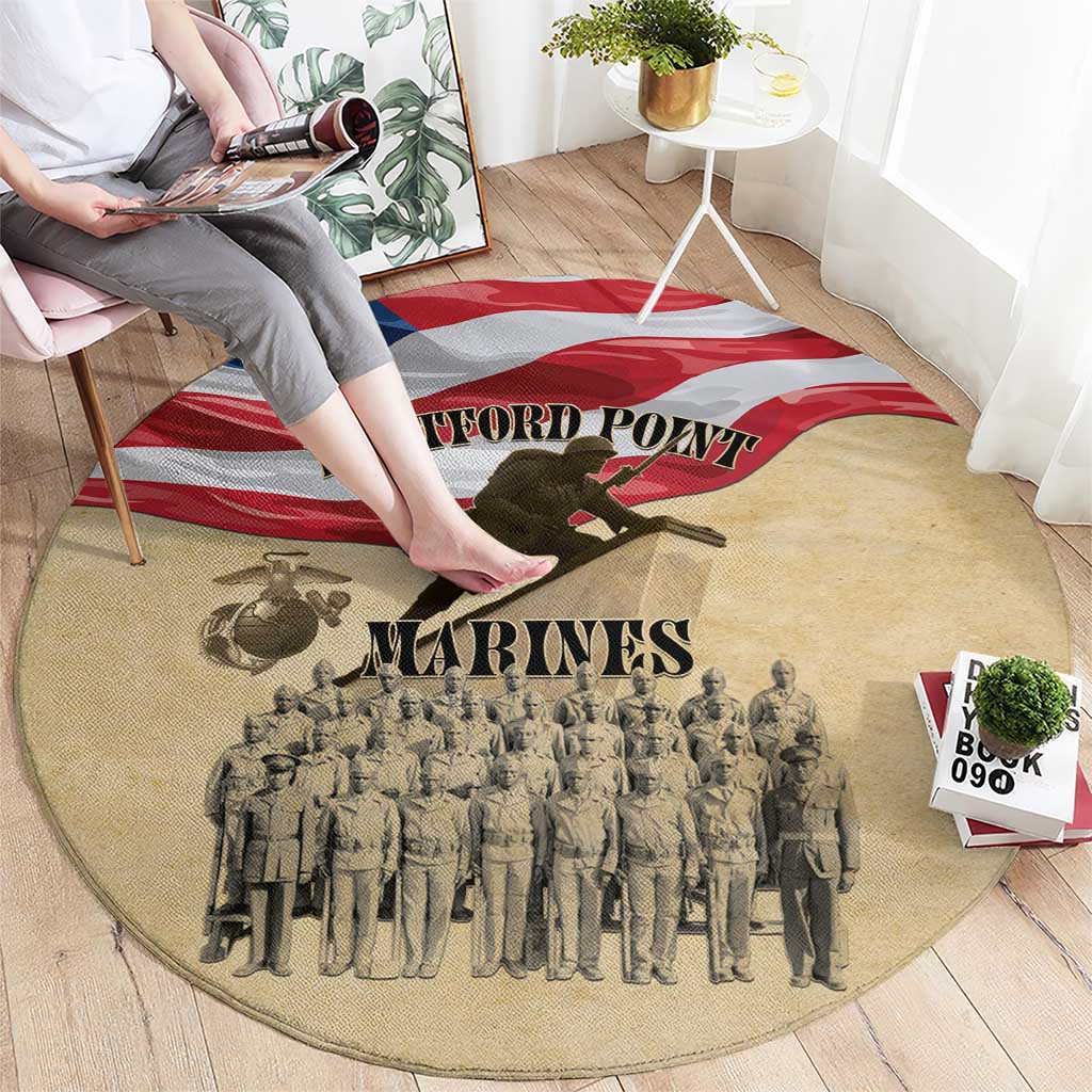 Montford Point Marines 1942-1949 Round Carpet The First Black Marines - Wonder Print Shop